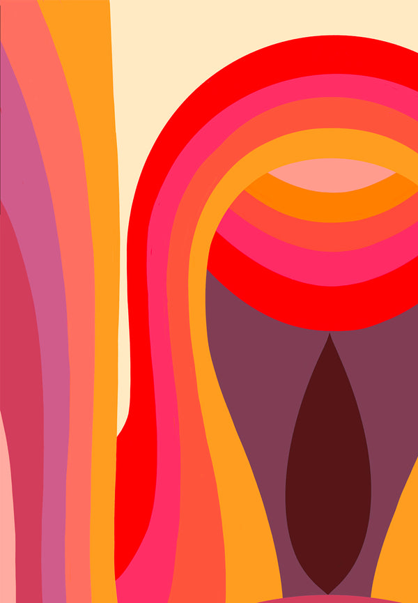 Abstract painting titled, d'Vulva, 2022