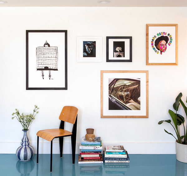 Fantastic wall art brightens up the walls in this modern home